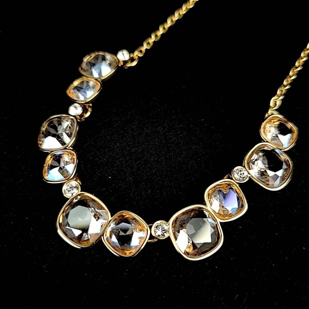 極美品】SWAROVSKI スワロフスキー ネックレス フラワー ビジュー 花