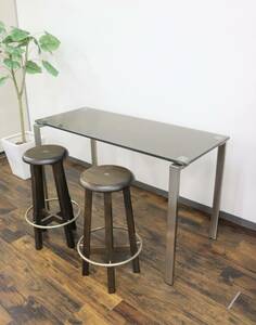  unused / storage goods Cassina/kasi-na glass table / dining table 1=2/ one i call two? glass 2014 year made? interior / furniture J643ji