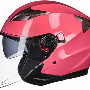 バイクヘルメット 半帽 軽量 ジェット フルフェイス 四季通用 電気バイクヘルメット Bike Helmet 7色選択可 サイズ選択可の画像2