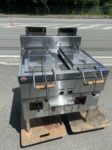 ■中古品 マルゼン 都市ガス餃子焼き器 2連 MGZS-087WBT 2018年 グリラー厨房 動作問題なし■