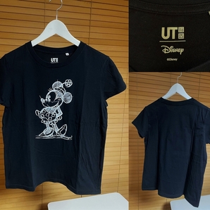 【激安1点のみ 国内正規品】UNIQLO ユニクロ UT Disney ディズニー ミニーマウス コットン100% 半袖 Tシャツ L ブラック USEDの画像1