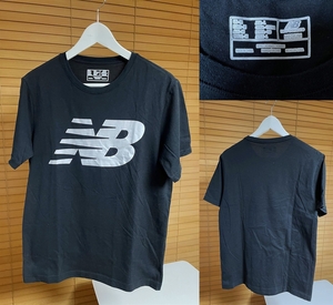 【激安1点のみ 国内正規品】New Balance ニューバランス NB ビッグロゴ 半袖 Tシャツ JAPAN Lサイズ ブラック×ホワイト USED