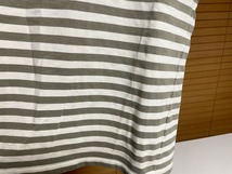 【激安1点のみ 国内正規品】agnes b. HOMME アニエスベー オム コットン100% ボーダー 半袖 Tシャツ グレーがかったベージュ系×ホワイト系_画像9