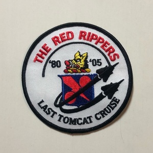 米海軍 VF-11 "RED RIPPERS" スコードロンパッチ(LAST TOMCAT CRUISE)