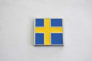 スウェーデン国旗　メタルエンブレム　 ボルボ等に