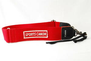 ☆キヤノン SPORTS CANON カメラ ワイド ストラップ スポーツ キャノン 赤色×白色 幅5cm アジャスター ショルダー ネック camera strap☆