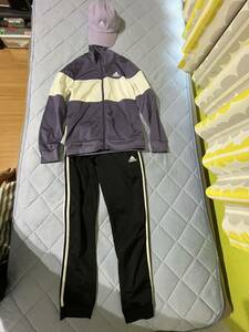  child clothes girl adidas Adidas jersey top and bottom hat set 
