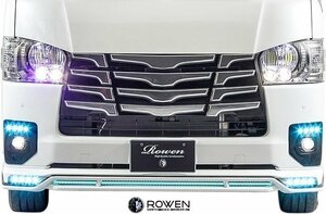 【M’s】 200ハイエース 4型-7型 標準 ROWEN フロントグリル Face2 (I.クリアランスソナー装着車用) メッキ調 ABS ロェン 1T019C20-1#