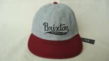 Brixton GOMEZ CAP グレー/エンジ 50%off 半額 SB Surf Bike NYC ブリクストン ストラップバック キャップ 帽子 スケートボード_画像2