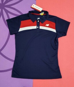  New balance polo-shirt with short sleeves lady's S size dry material Golf 