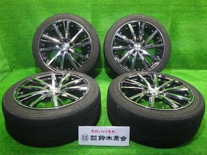 COMFORSER CF710 夏 225/45R18 シュタイナー SF-V 社外 アルミ 18×8J タイヤホイール 4本セット カスタム ドレスアップ クラウンなど