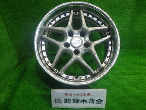 中古 17インチ 17×9J 5穴 ブリッツ BRW03 社外 アルミホイール 1本 絶版 希少 深リム 当時物 要リペア オフセット+41