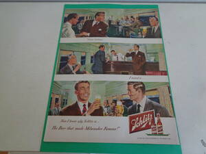 即決　広告　アドバタイジング　ビール　ＢＥＥＲ　Ｓｃｈｌｉｔｚ　１９４０ｓ　コート　ウール　レディース　ファッション　ヴィンテージ