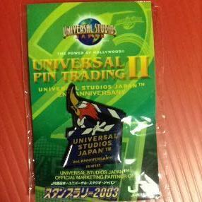  universal * Studio * Japan 2nd Anniversary [ Woodpecker pin z]* stamp Rally 2003 UNIVERSAL STUDIOS JAPAN goods 