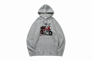 MINIMOTOロゴ入りスウェットトップス モンキーZ50AグレーL 【ミニモト】【minimoto】【ホンダ 4mini】【ツーリング】【カスタム】