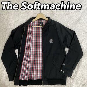 Softmachine ソフトマシーン ブルゾン スイングトップ スウィング ドリズラージャケット ハリントン チェックXL O LL 黒色 ブラック