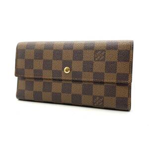 ■Louis Vuitton ルイヴィトン N61217 ダミエ ポルトフォイユ インターナショナル ポルトトレゾール 三つ折り 財布 サイフ 長財布