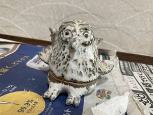  antique? antique goods? Shigaraki .? censer? owl,.,.. thing..