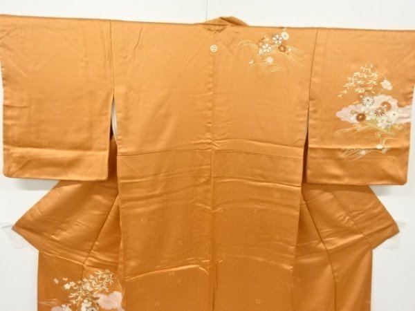 027367# 【1円~】作家物金彩花筏に蝶模様刺繍一つ紋訪問着| JChere