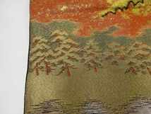 ys6721399; 宗sou 遠山に松模様織出し袋帯【リサイクル】【着】_画像3