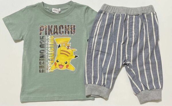 ★未使用　ポケモン　半袖 Tシャツ　ハーフパンツ　綿素材　100/95サイズ 2点セット　ベビー　キッズ　子供服　キャラクター