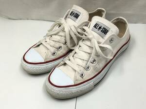 CONVERSE low cut sneakers 24.5cm lady's white unbleached cloth ivory 1706 Converse 23080301