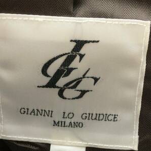 GIANNI LO GIUDICE 豚革 レザー 型押し ジャケット レディース 36 ダークブラウン ジャンニ ロ ジュディチェ 23080801の画像4