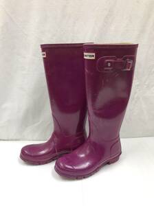 HUNTER ORIGINAL TALL rain boots UK4 US5M/6F EU37 purple W23616 boots Hunter SS-953309