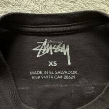 STUSSY ステューシー サーファープリント 半袖Tシャツ ユニセックス エルサルバドル製 ブラック XS_画像6