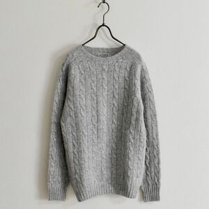 INVERALLAN インバーアラン　ケーブルニット　美品　グレー　英国製　M