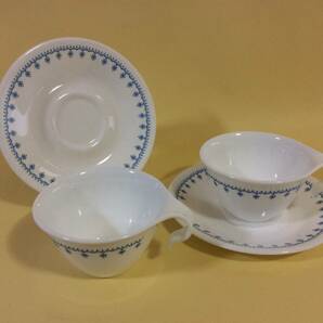 【オールドコレール/OLD CORELLE/R013】スノーフレーク スタッキングカップ＆ソーサー2客セット/Exの画像1