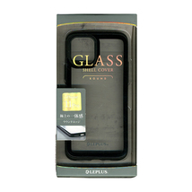 iPhone 11 Pro 背面3D ガラスシェルケース LP-IS19SGRBK SHELL GLASS Round ブラック smasale-67C_画像1
