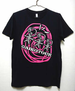 ●ARUKARA GAIKOTOUR 2014年アルカラ ガイコツアー / コットン・両面プリント・デザインTシャツ・半袖Tシャツ・ブラック・M / 保管品