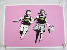 希少 WCP Banksy バンクシー POLICE KIDS PINK ピンク リプロダクション シルクスクリーン プリント 現代アート 限定品_画像1