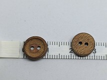 昭和レトロ ボタン ビンテージ 木 ウッド 直径約1cm 手芸_画像3