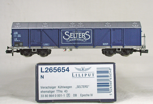 LILIPUT #L265654 ＤＢ（旧西ドイツ）管理 ＴＴｈｓ４３型ボギー冷蔵車　ＳＥＬＴＥＲＳ （ダークブルー）