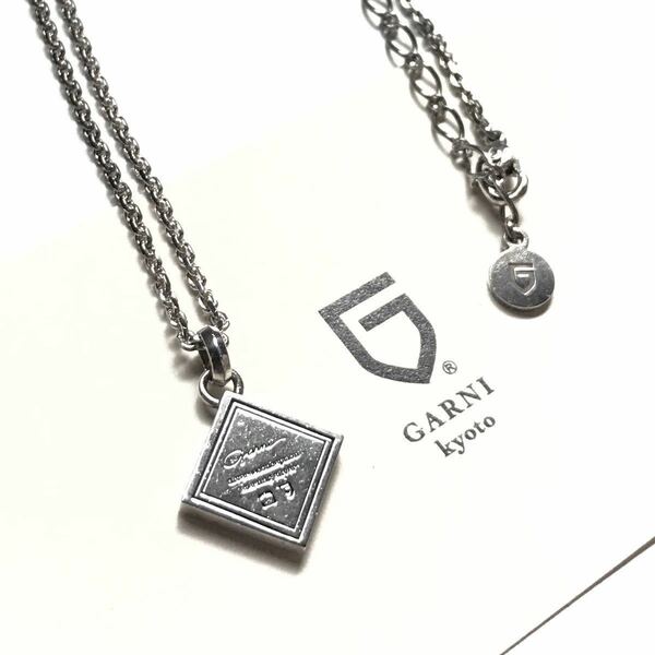 GARNI ガルニ クロッケリー ダイヤ ロゴ ネックレス シルバー925 silver925