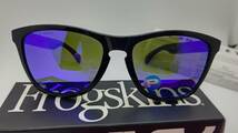 オークリー 偏光 サングラス 送料無料 新品 OAKLEY OO9013 09 FROGSKINS ブラックカラーミラーレンズ_画像1