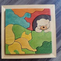 オリジナルウッディパズル　木製おもちゃ　オブジェ　幼児子供知育玩具　新品未使用_画像1
