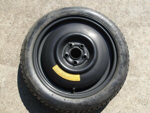 K566 送料無料 ほぼ未使用 T 135/70D16 1本 スペアタイヤ 135/70-16 135-70-16BRIDGESTONE TRACOMPA-3 16インチ鉄ホイール