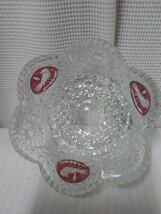 レトロ古い切子【カットガラス鉢】18.5×20.5cm　高さ9.5cm_画像3