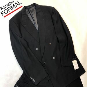 ★ 新品【コスパ最適】礼服ダブル スーツ4釦1掛け　カネボウブラックラベル　Kanebo 2タック　サイズA9 アジャスター　セットアップスーツ