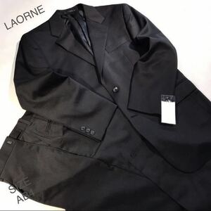 ★新品★未使用【クリアランスセール】LAORNE 礼服/冠婚葬祭 シングル2釦スーツ/上下セット/サイズAB4/アジャスター付き/ワンタック限定!