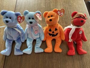 ty beanie bear タイ　ビーニーベイビーズ　クマ　テディベア　ぬいぐるみ 4個セット Halloween ハロウィン イースター