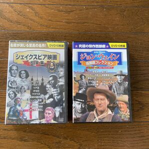 シェイクスピア映画10作品。ジョン・ウェイン西部劇コレクション10作品のDVDです。作品名は写真を御覧下さいませ。