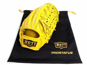 新品 ZETT/ゼット PROSTATUS BPROG450 5400 硬式グラブ 三塁手用 つかみ捕り 天然皮革 日本製 サード用 専用袋付き (B)