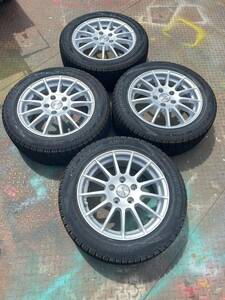 スノータイヤ　205/55R16 91Q NANKANG AW-1 IRVINEアルミホイール PCD112 16インチ 4本セット 美品