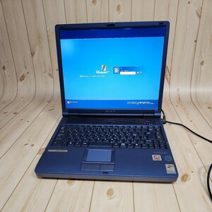 ⑤SONY ノートパソコン PCG-9L1N window XP celeron 通電確認OK!