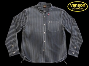  Vanson |vanson|L size | long sleeve shirt |NVSL-803|wobashu| new goods | free shipping | Biker | Cross bo-n| one Point tsu il shirt 