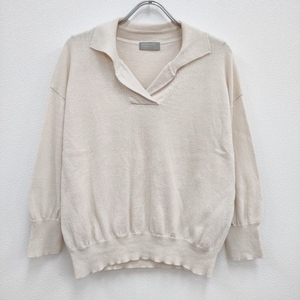 MARGARET HOWELL 578-3162003 COTTON HEMP 定価30800円 ニット 23SS アイボリー マーガレットハウエル 3-0815M 222037